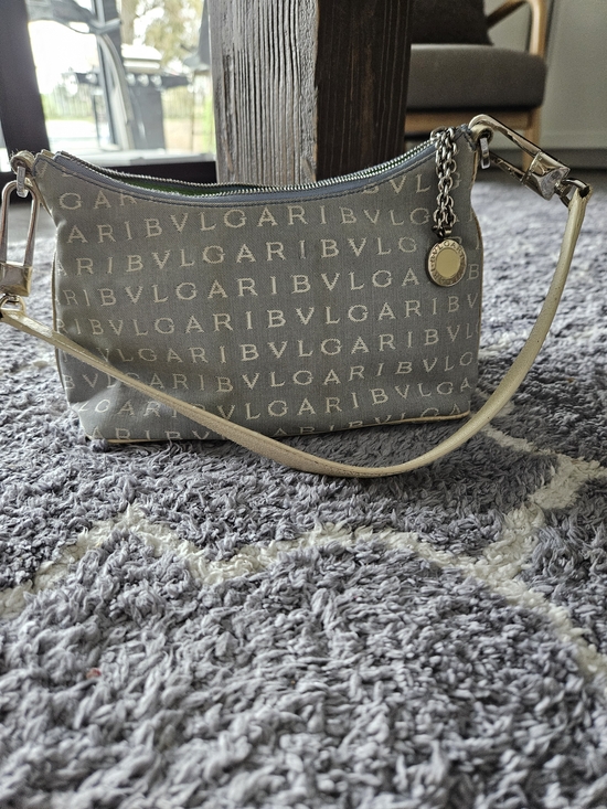 BVLGARI Handbags - Bvlgari Blue Logo Shoulder Bag